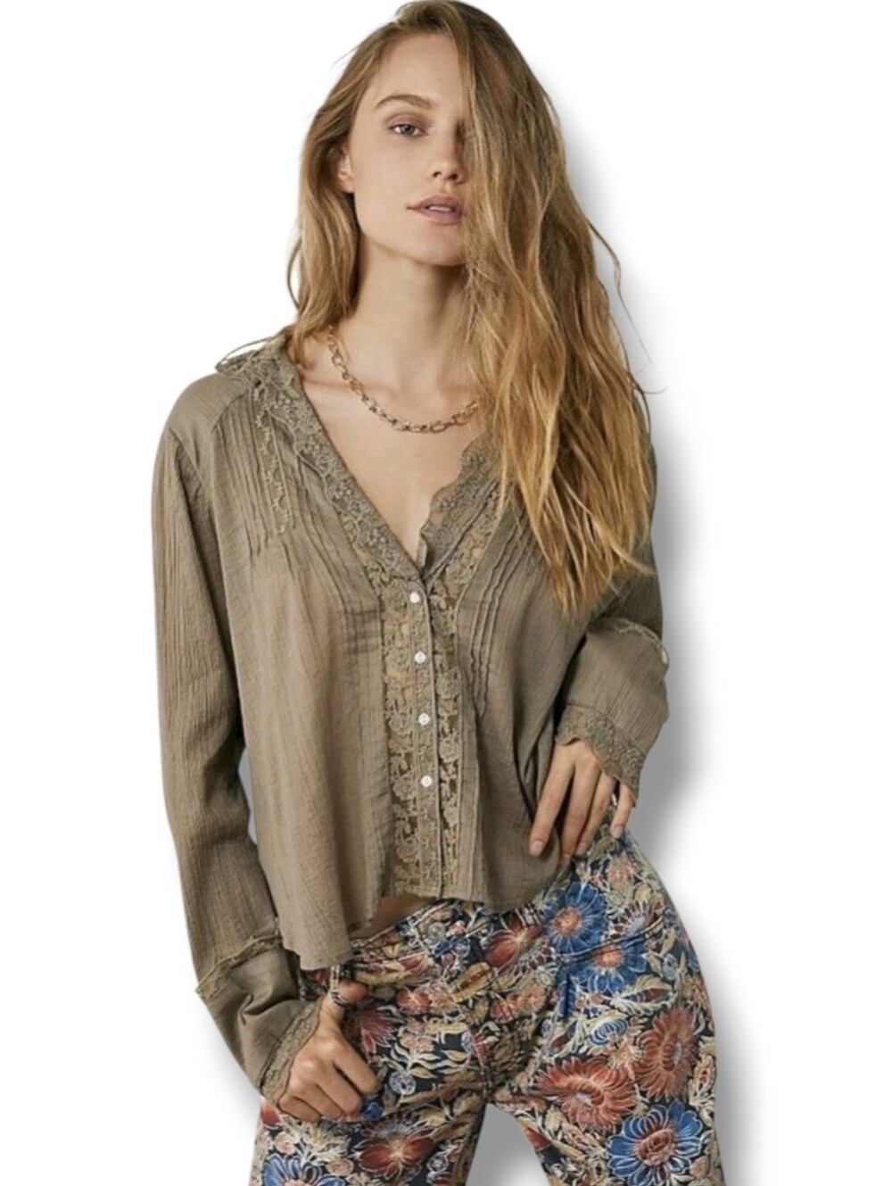 NWOT free people Button-down Blouse, Size Small